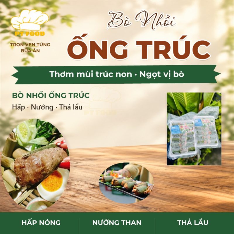 Bò Nhồi Ống Trúc — 12 ống