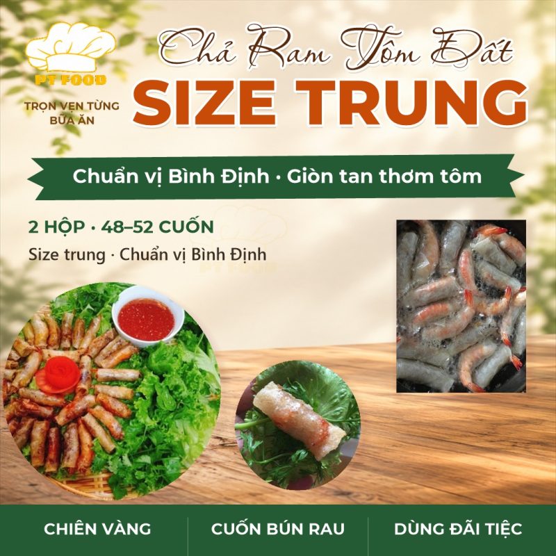 Chả Ram Tôm Đất Trung — 48-52 cuốn