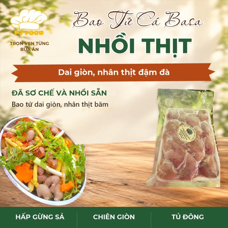 Bao Tử Cá Basa Nhồi Thịt