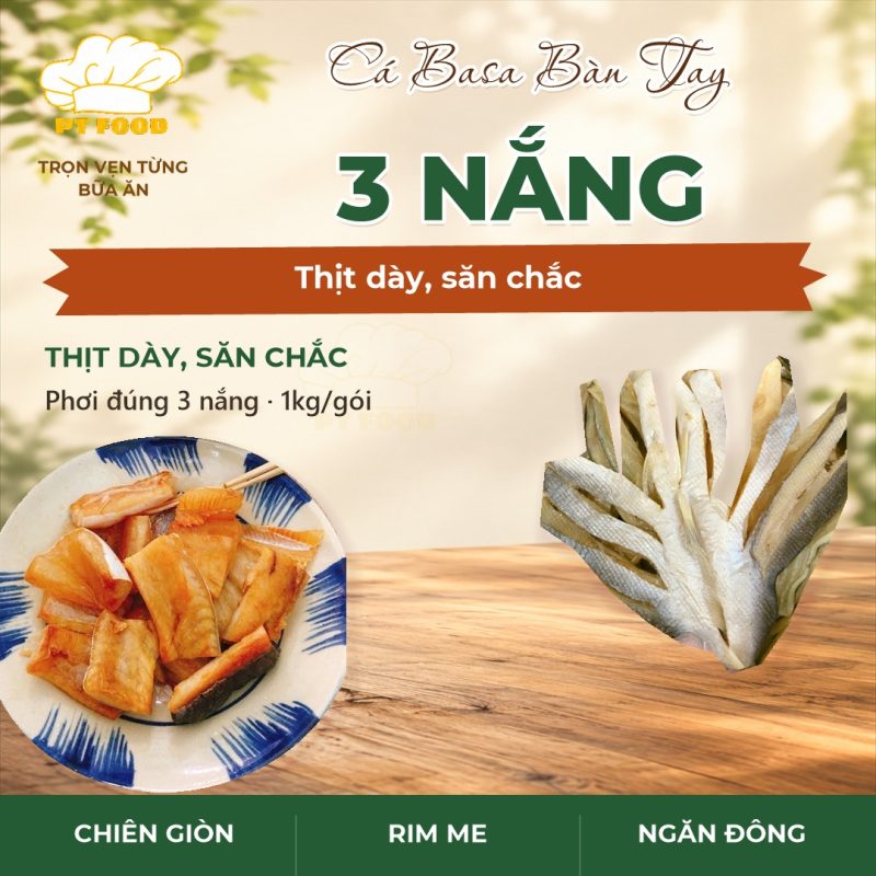Cá Basa bàn tay 3 nắng — 1 bịch