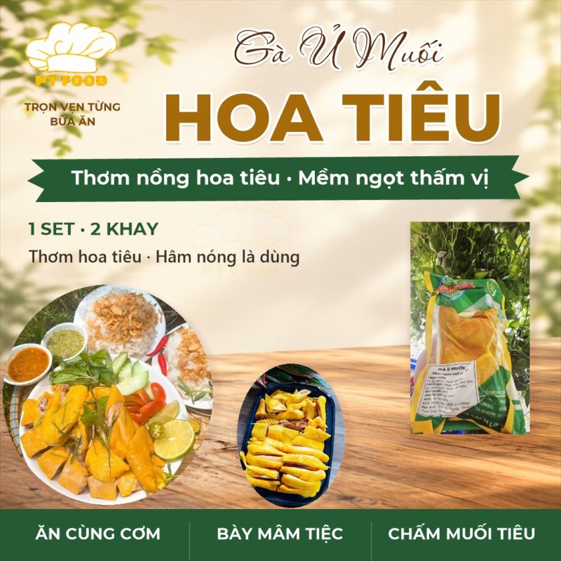 Gà ủ muối khay — 1 set 2 khay