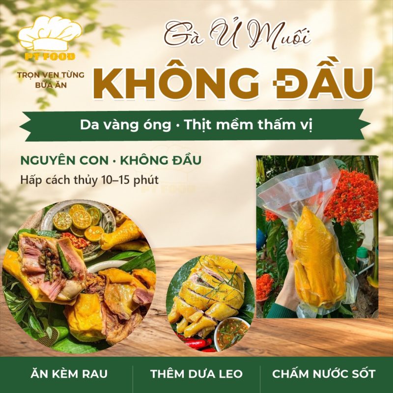 Gà Ủ Muối HP không đầu — 1 con