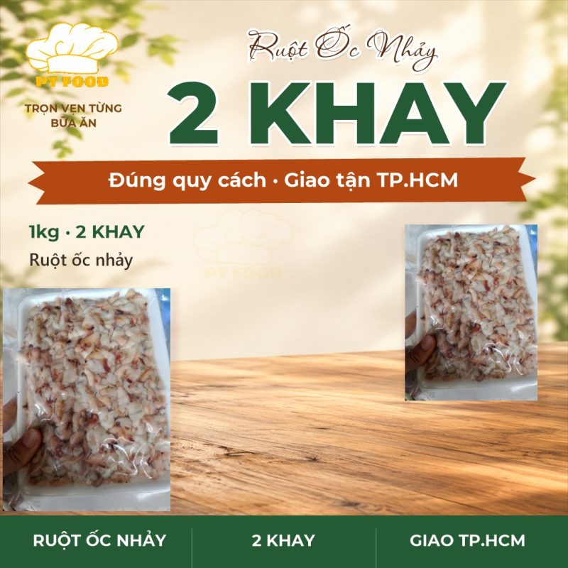 Ruột ốc nhảy — 2 khay