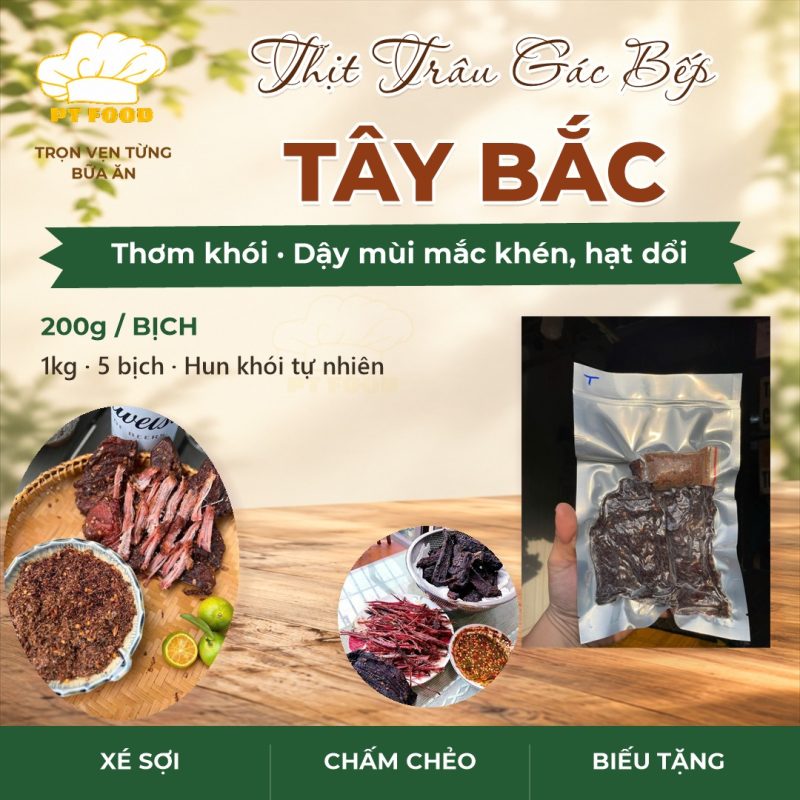 Khô Thịt Trâu — 1 kg 5  bịch