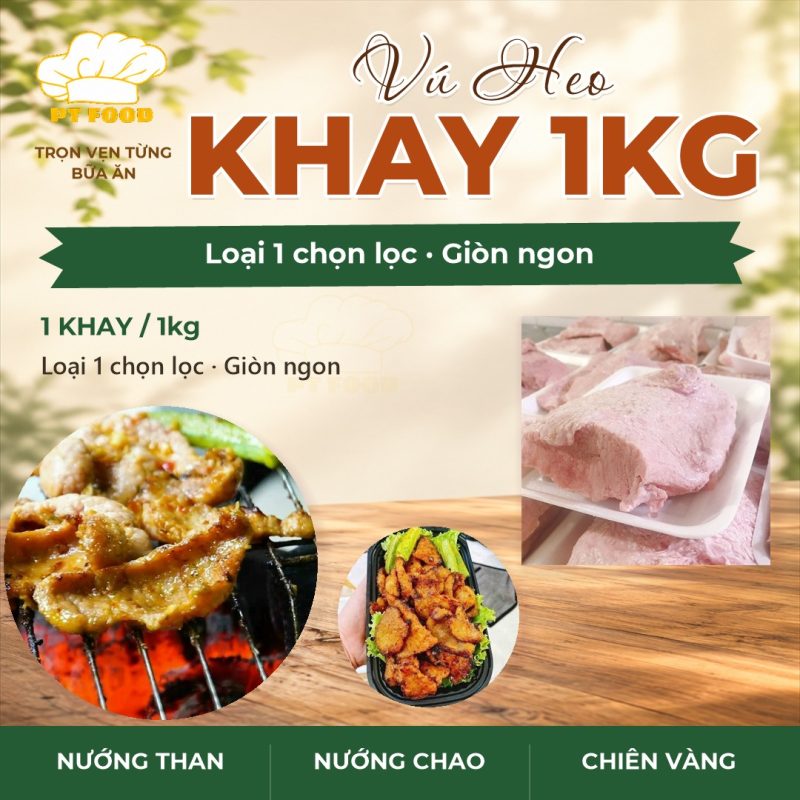 Vú Heo Khay 1kg Loại 1 — 1 khay