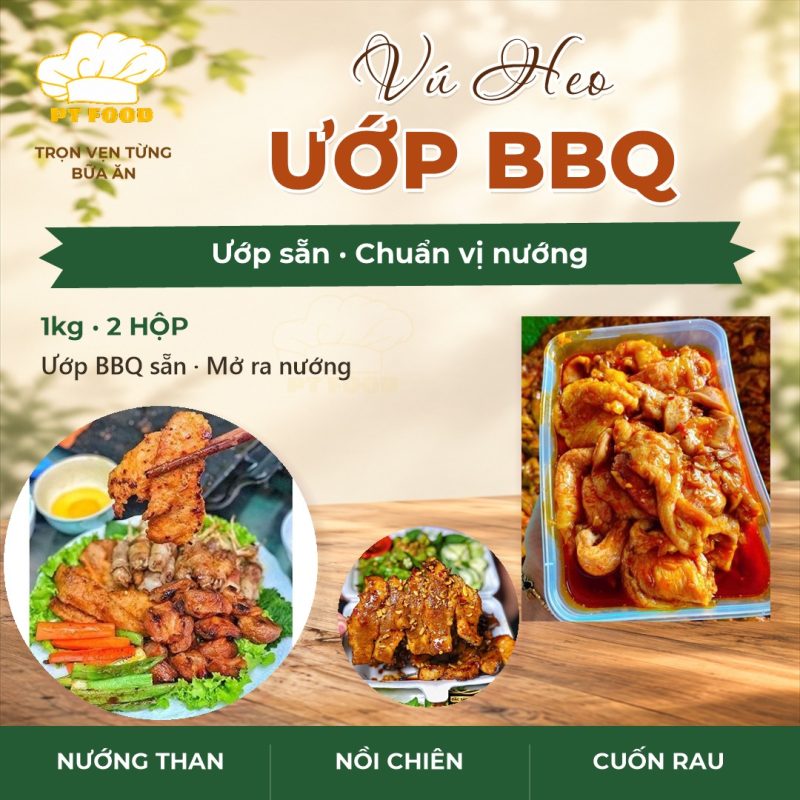 Vú heo ướp BBQ — 2 hộp