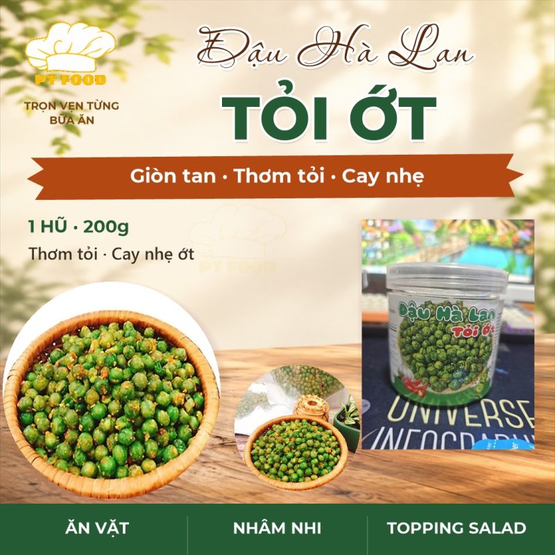 Đậu Hà Lan Tỏi Ớt 200gram