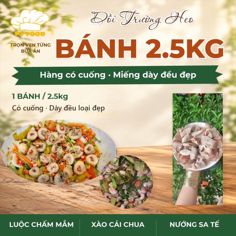 Dồi Trường Heo 2.5Kg — 1 Bánh
