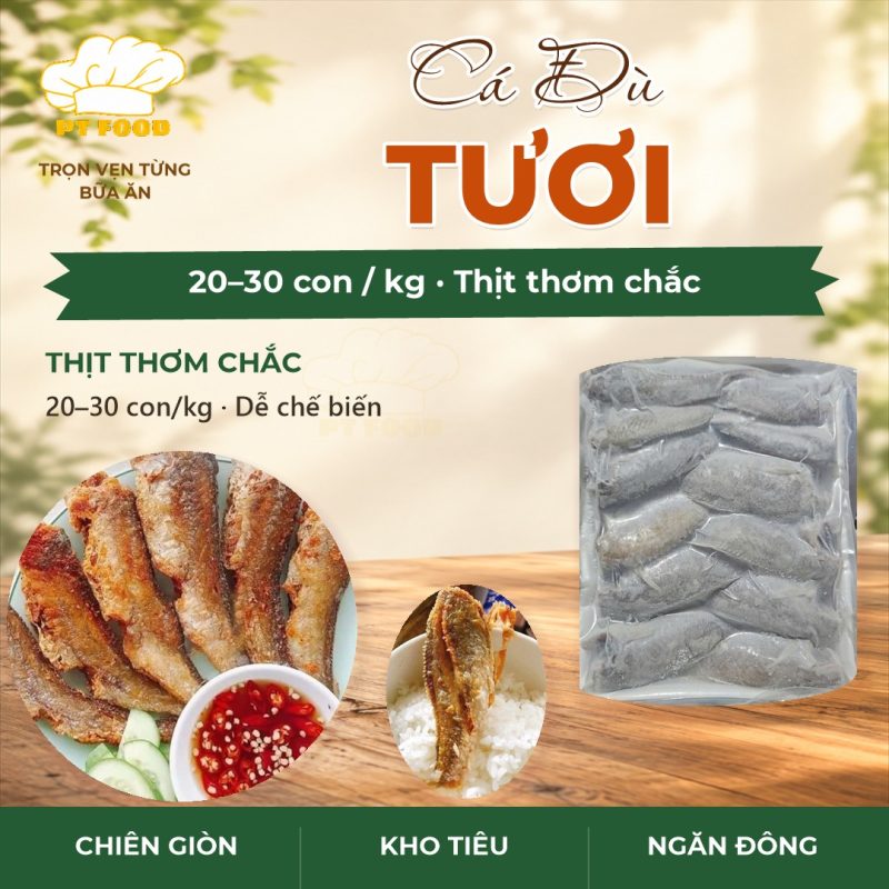Cá đù tươi 20-30 con 1kg