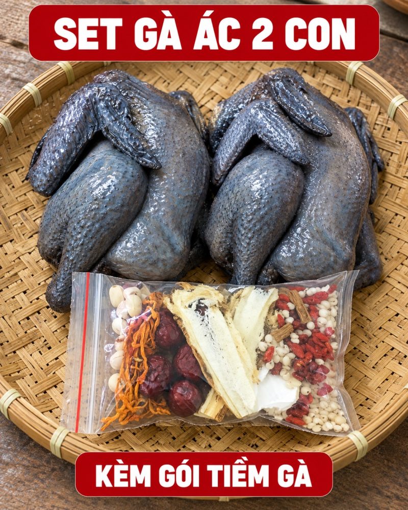 Combo 2 set gà ác 4 con — 1 bịch