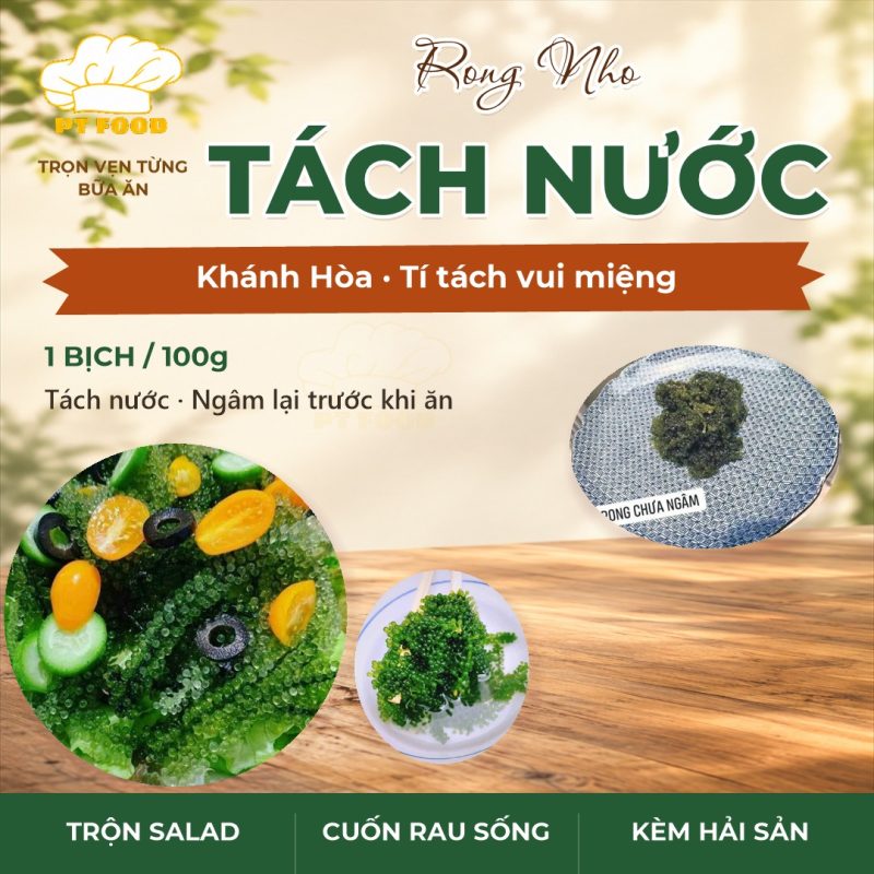 Rong nho tách nước