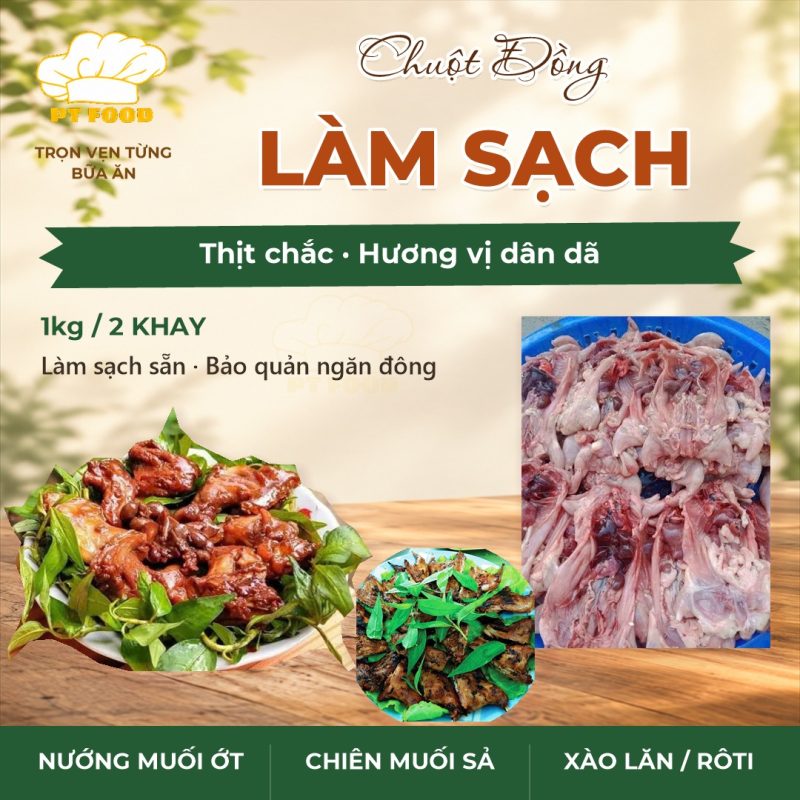 Chuột tươi làm sạch