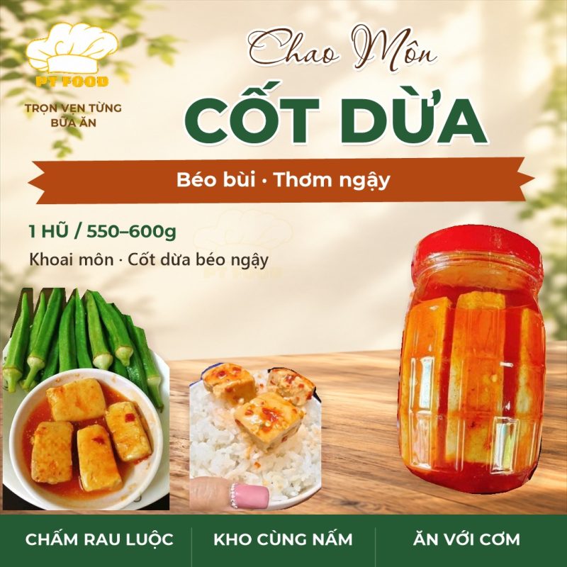 Chao môn cốt dừa 1 hũ