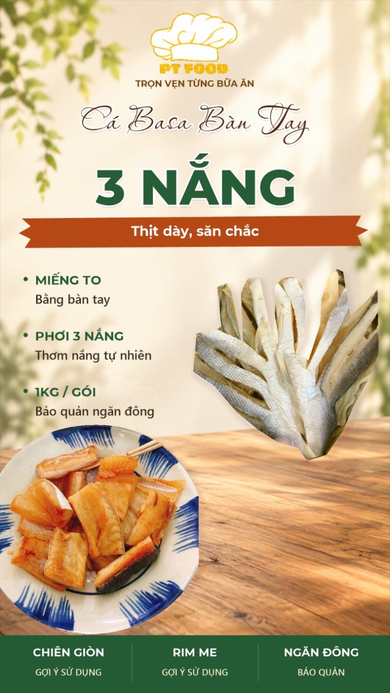 Cá Basa bàn tay 3 nắng — 1 bịch - ảnh 9