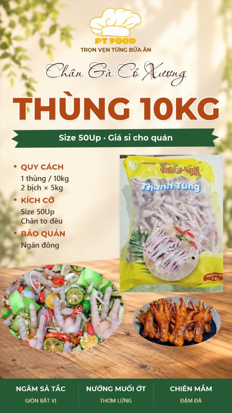 Chân Gà Có Xương (thùng) — Thùng 10kg - ảnh 8