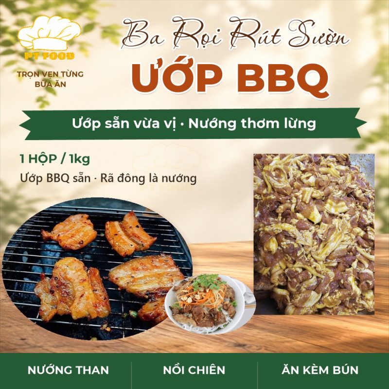 Ba Rọi Rút Sườn Ướp BBQ
