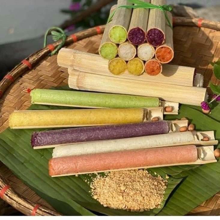 Cơm lam nhỏ ngũ sắc 5 ống — 5 ống 550gram - ảnh 1