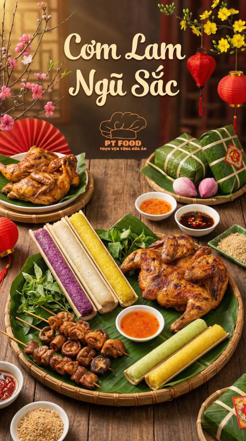 Cơm lam nhỏ ngũ sắc 5 ống — 5 ống 550gram - ảnh 8