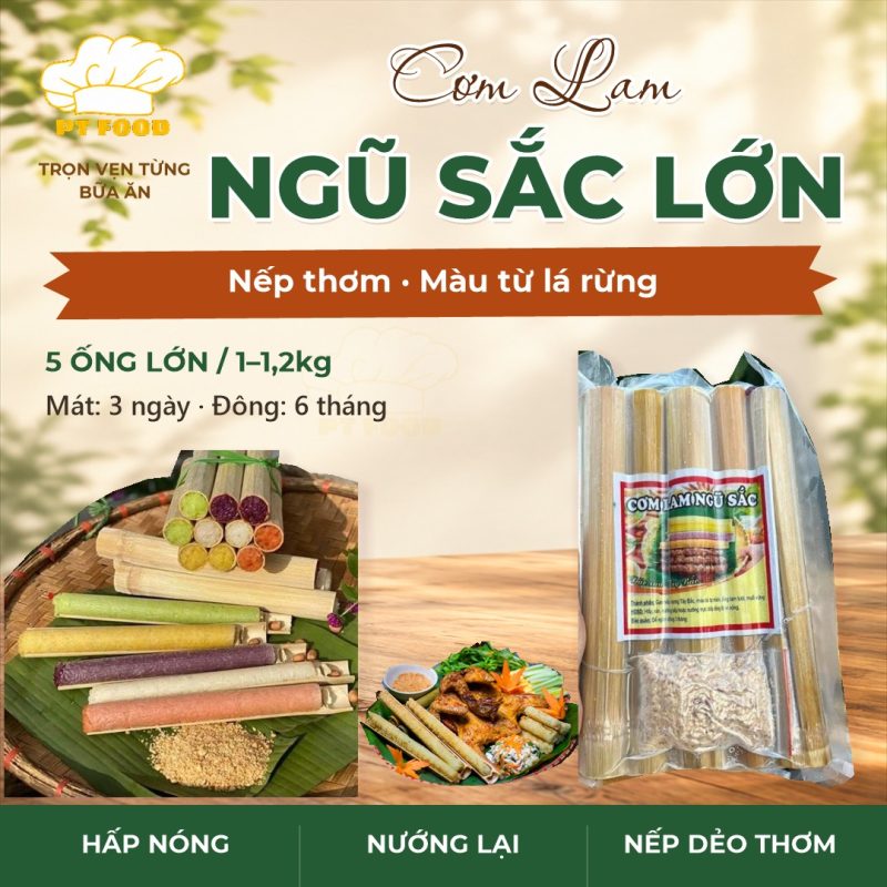 Cơm lam lớn ngũ sắc 1kg