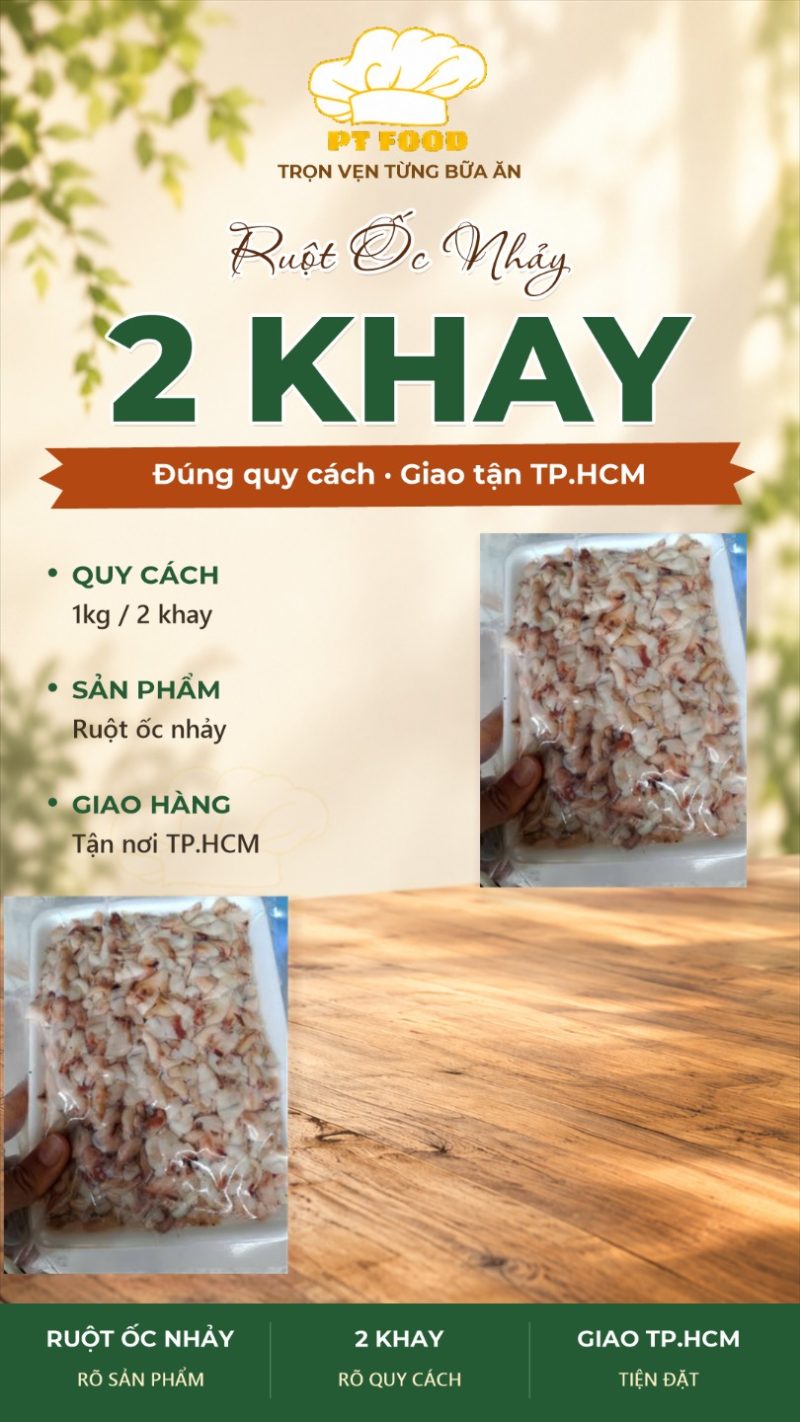 Ruột ốc nhảy — 2 khay - ảnh 1