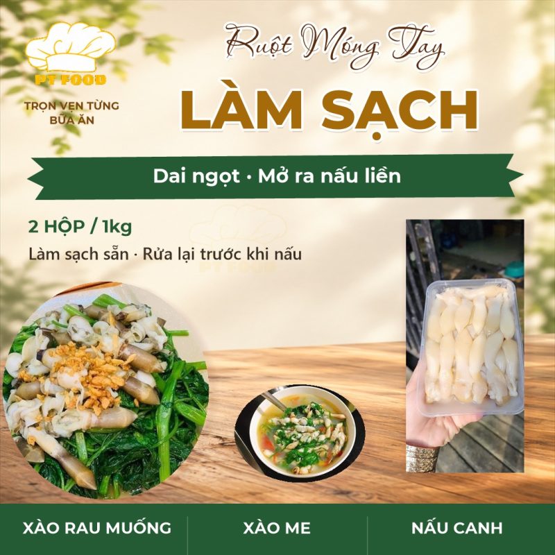 Ruột móng tay làm sạch