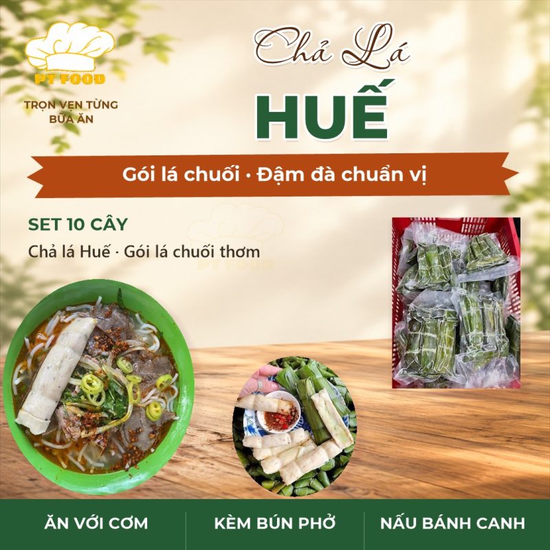 Chả Thẻ Bún Bò Huế, chả lá Huế