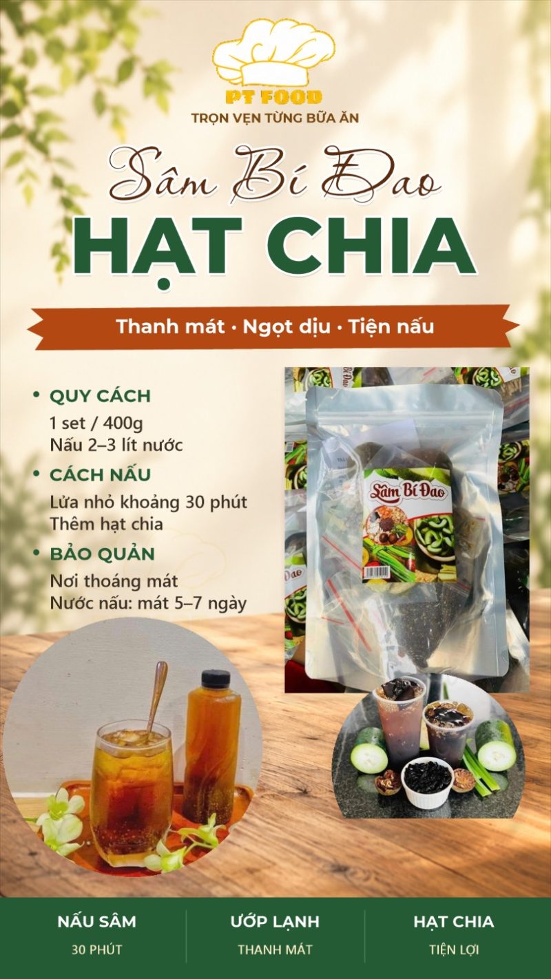 Sâm Bí Đao Hạt Chia — 1 bịch - ảnh 6