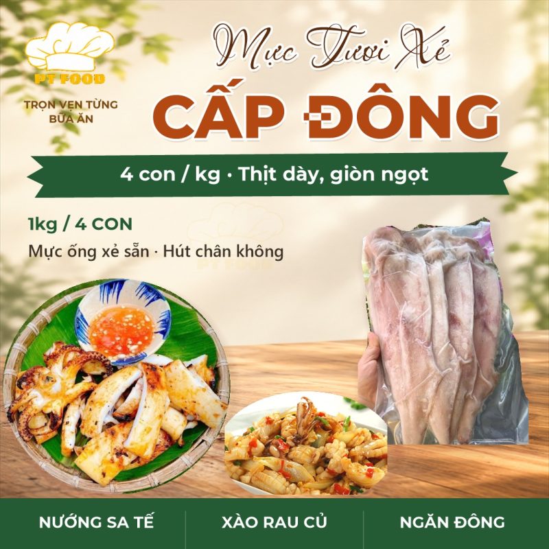 Mực Tươi xẻ cấp đông
