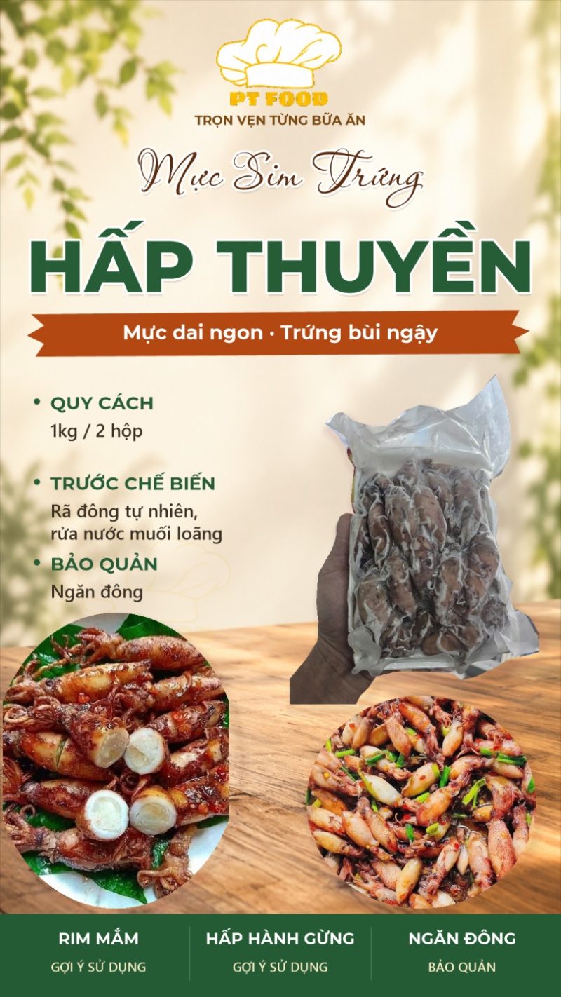 Mực Sim Trứng hấp thuyền — 2 khay - ảnh 10