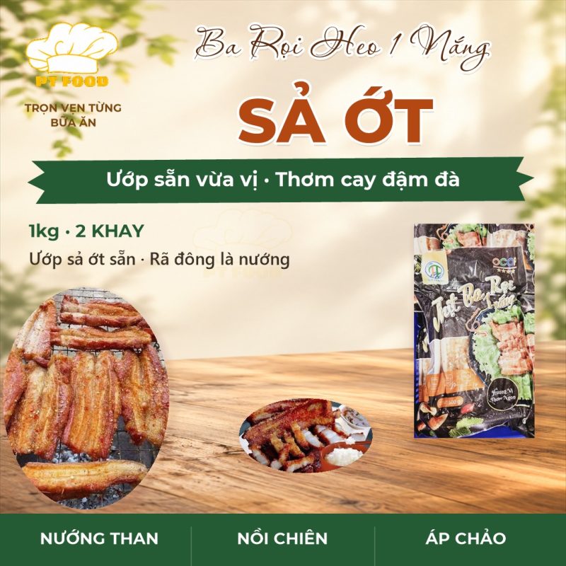 Ba rọi heo 1 nắng sả ớt
