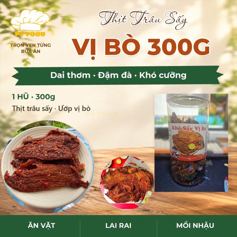 Thịt trâu Sấy Vị Bò 300gram