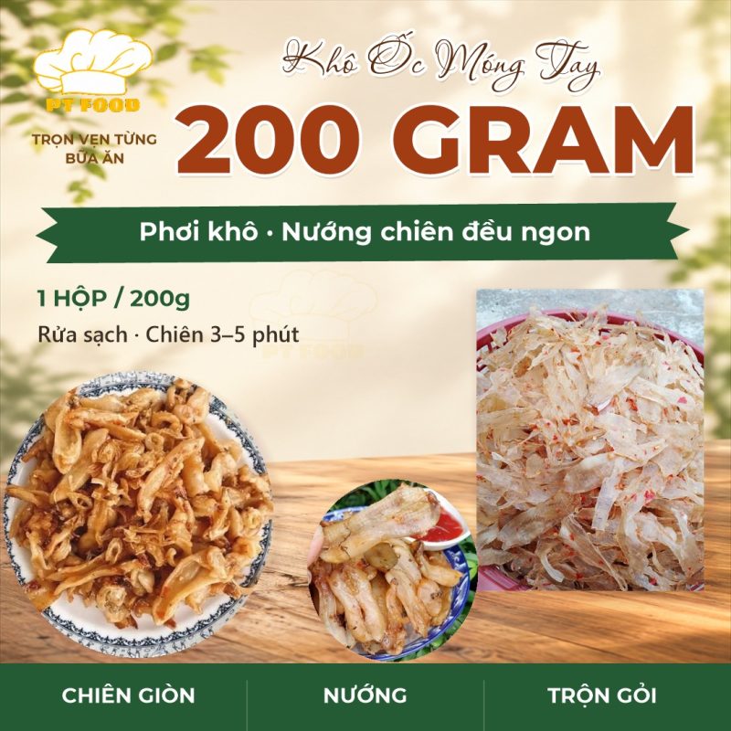 Khô Ốc Móng Tay 200gram