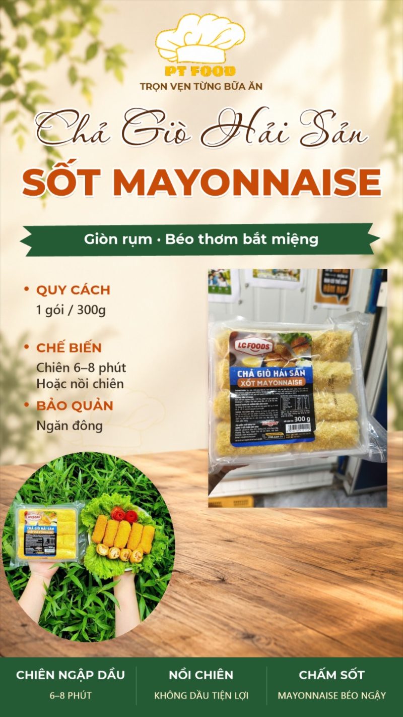 CHẢ GIÒ HẢI SẢN SỐT MAYONNAISE — 1 Bịch - ảnh 3