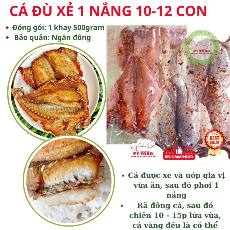 Cá Đù 1 nắng xẻ Có tẩm ớt — 2 bịch - ảnh 1