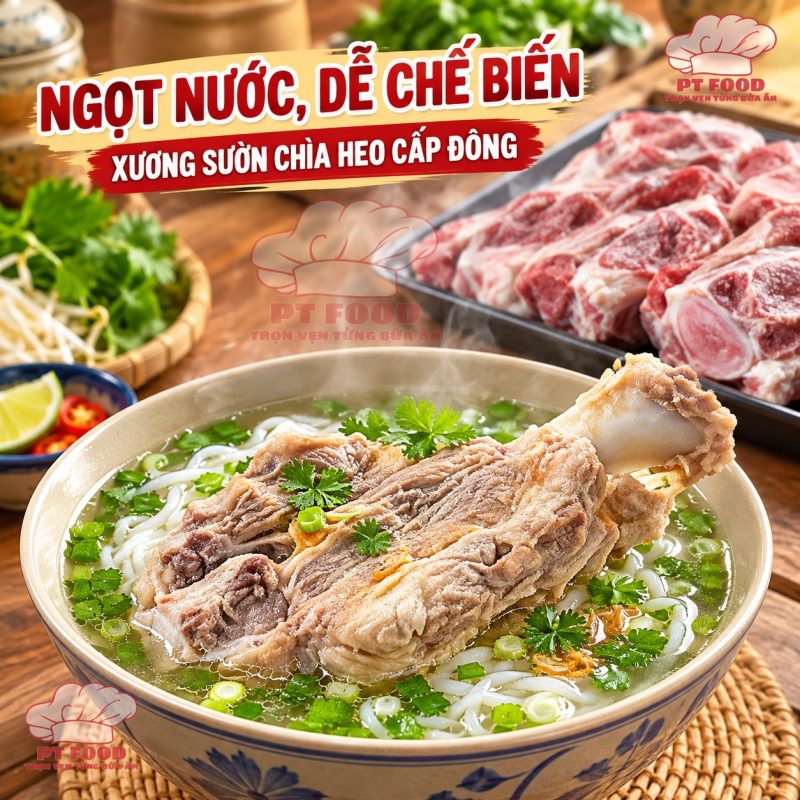 Xương chìa Heo Cấp Đông — 1 bịch - ảnh 3
