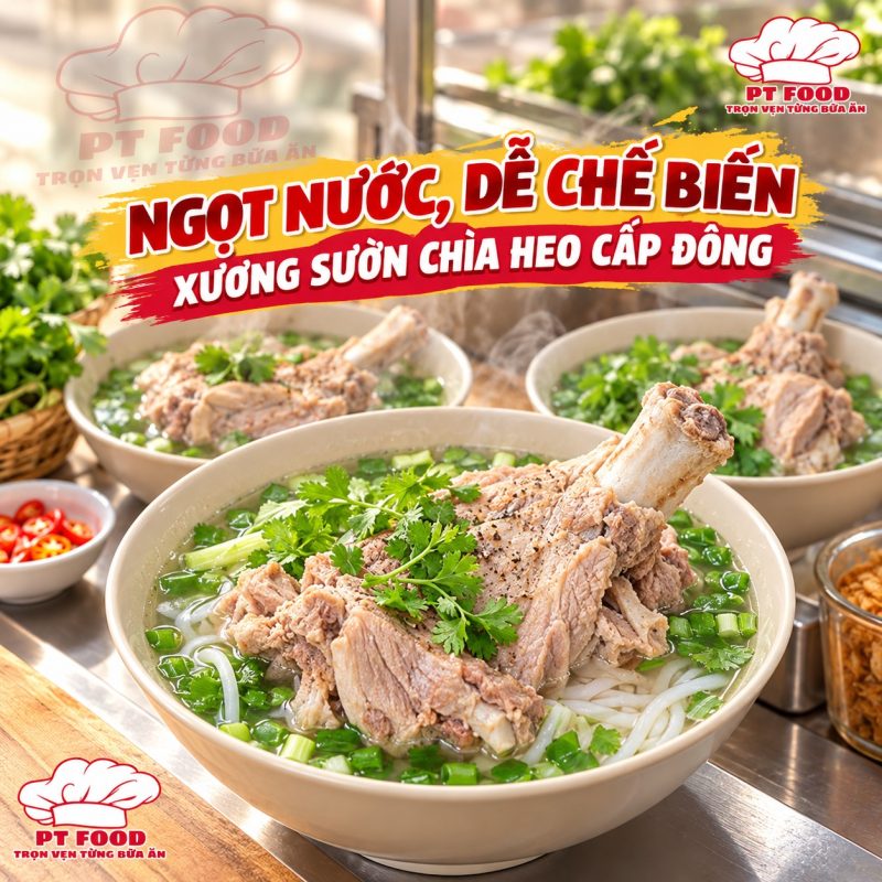 Xương chìa Heo Cấp Đông — 1 bịch - ảnh 2
